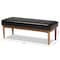 Baxton Studio Arvid Dark Brown Faux Leather Upholstered Wood Dining Bench 164-10552 - alternate 7